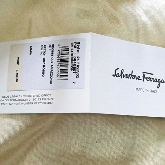 SATCHEL, SALVATORE FERRAGAMO MARA MINI CALFSKIN LEATHER,  TWO HANDLES & ONE - Picture 14 of 16